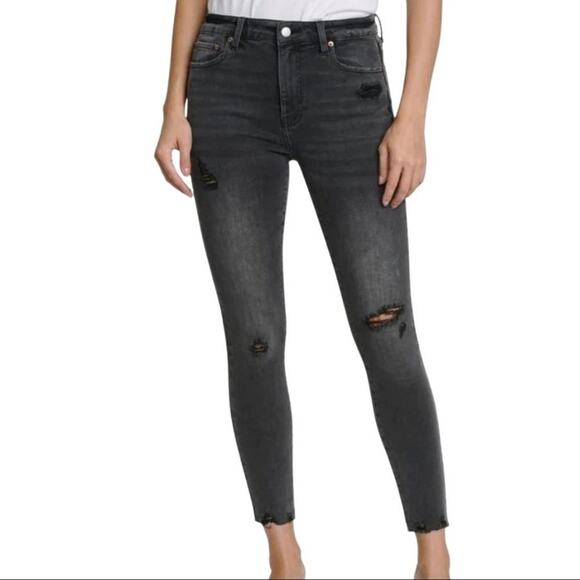 pistola Denim - NWT Pistola Aline Highrise Skinny Distressed Jeans Nero 28